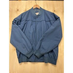 Vintage Arnold Palmer Jacket Mens Large Blue Bomber Snap Lined Twill Casual